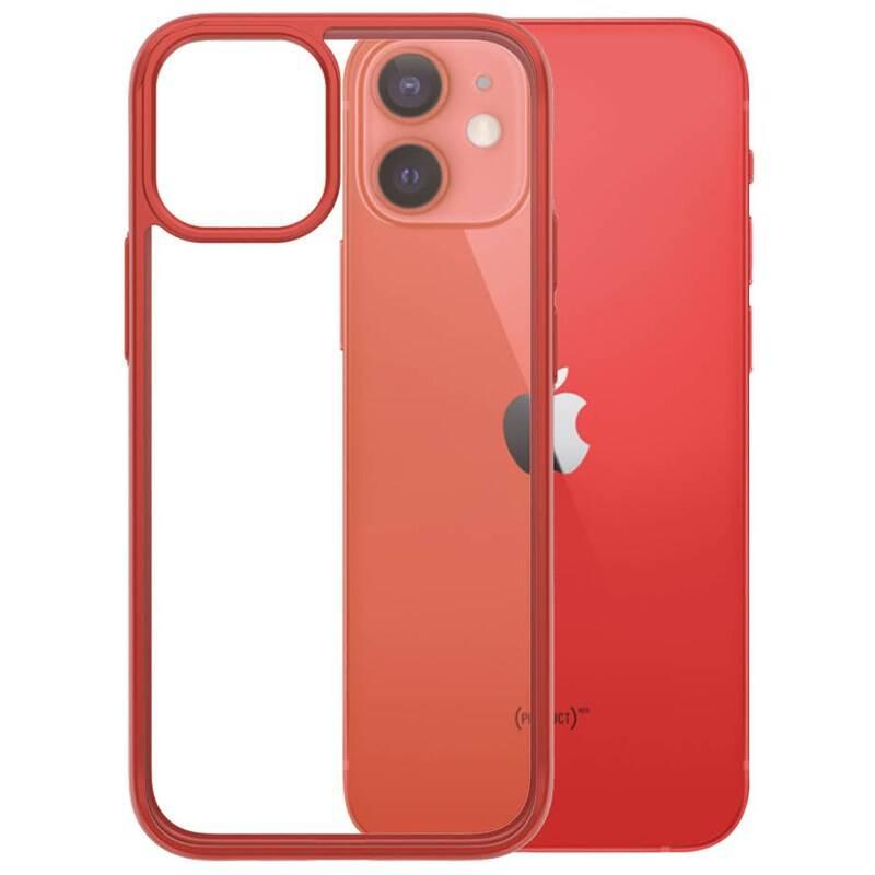 Kryt na mobil PanzerGlass ClearCase Antibacterial na Apple iPhone 12 mini červený