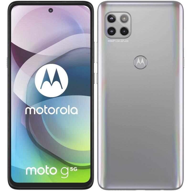 Mobilní telefon Motorola Moto G 5G stříbrný, Mobilní, telefon, Motorola, Moto, G, 5G, stříbrný