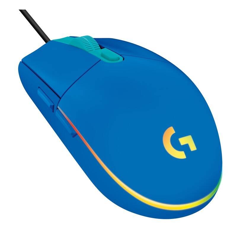 Myš Logitech Gaming G102 Lightsync modrá