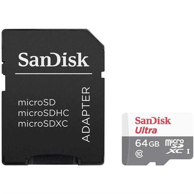 Paměťová karta Sandisk Micro SDXC Ultra Android 64GB UHS-I U1 adapter, Paměťová, karta, Sandisk, Micro, SDXC, Ultra, Android, 64GB, UHS-I, U1, adapter
