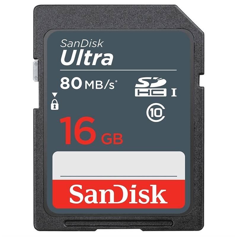 Paměťová karta Sandisk SDHC Ultra 16GB UHS-I U1, Paměťová, karta, Sandisk, SDHC, Ultra, 16GB, UHS-I, U1