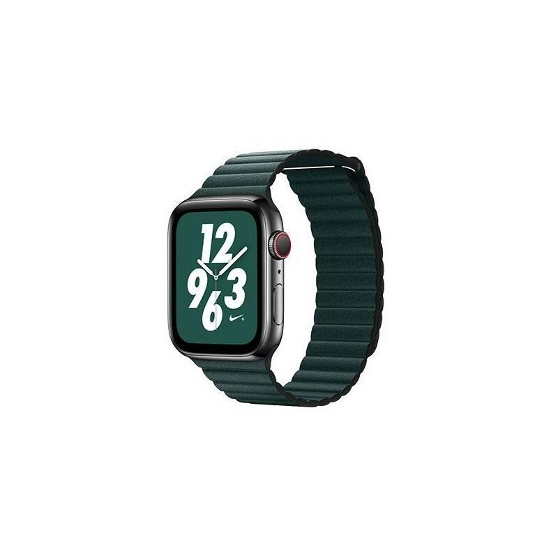 Řemínek COTEetCI Loop Band na Apple Watch 38 40mm, kožený, magnetický zelený