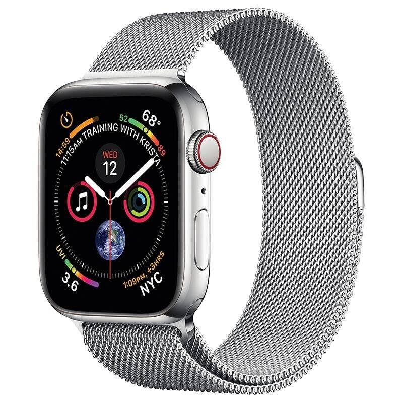 Řemínek COTEetCI na Apple Watch 38 40mm, ocelový, magnetický stříbrný, Řemínek, COTEetCI, na, Apple, Watch, 38, 40mm, ocelový, magnetický, stříbrný