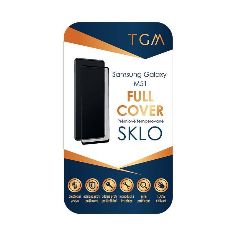 Tvrzené sklo TGM Full Cover na Samsung Galaxy M51 černé