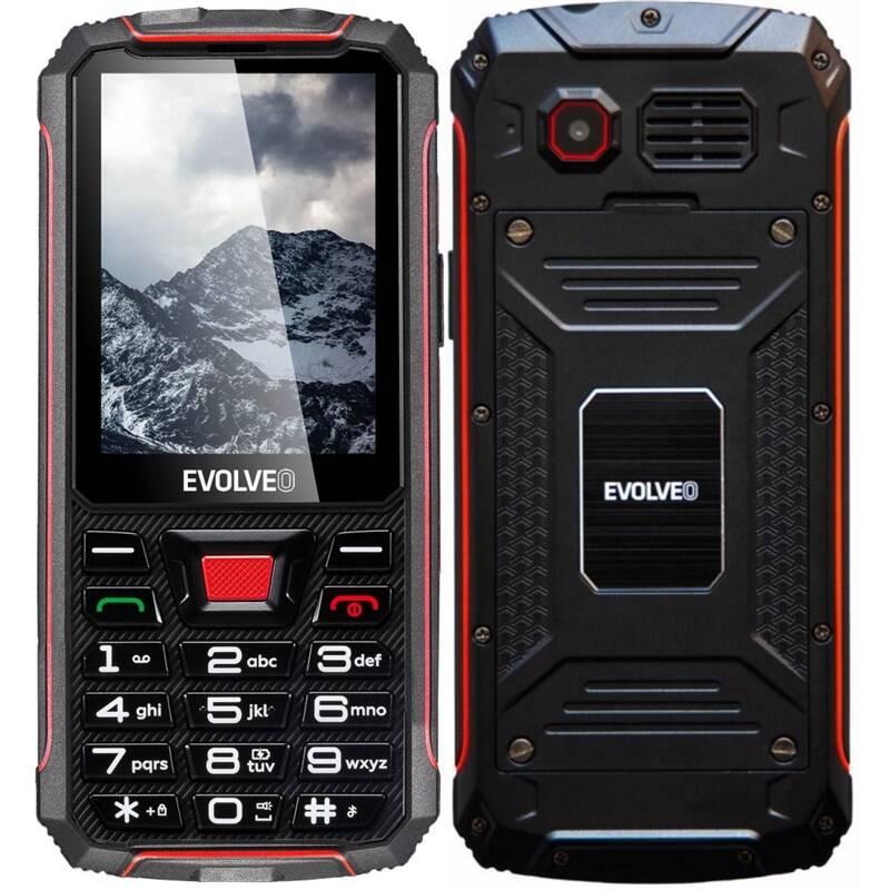 Mobilní telefon Evolveo StrongPhone Z4 černý červený, Mobilní, telefon, Evolveo, StrongPhone, Z4, černý, červený