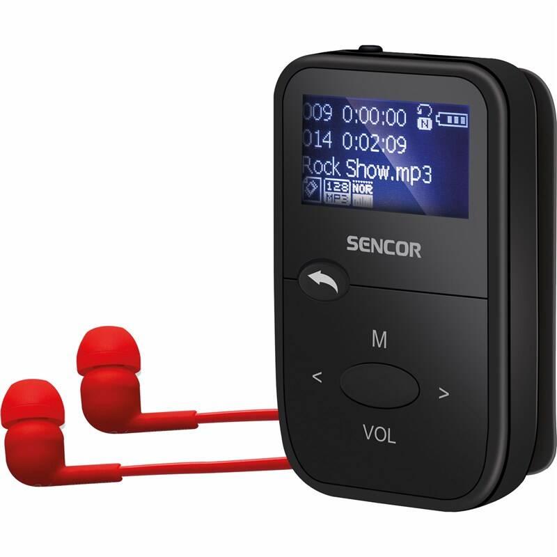 MP3 přehrávač Sencor SFP 4408 BK černý, MP3, přehrávač, Sencor, SFP, 4408, BK, černý