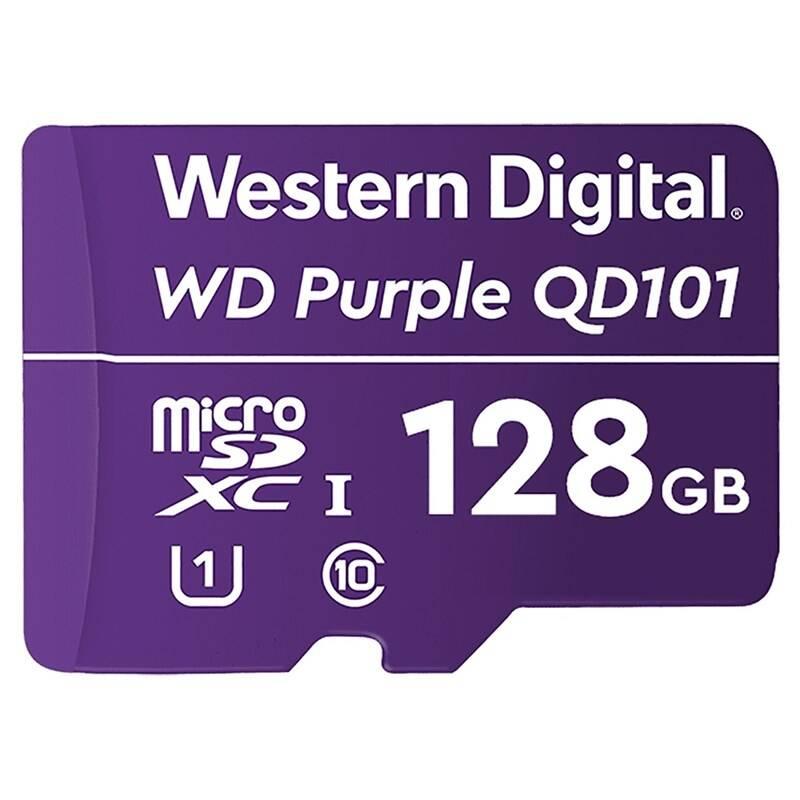 Paměťová karta Western Digital Purple microSDXC 128GB UHS-I U1, Paměťová, karta, Western, Digital, Purple, microSDXC, 128GB, UHS-I, U1