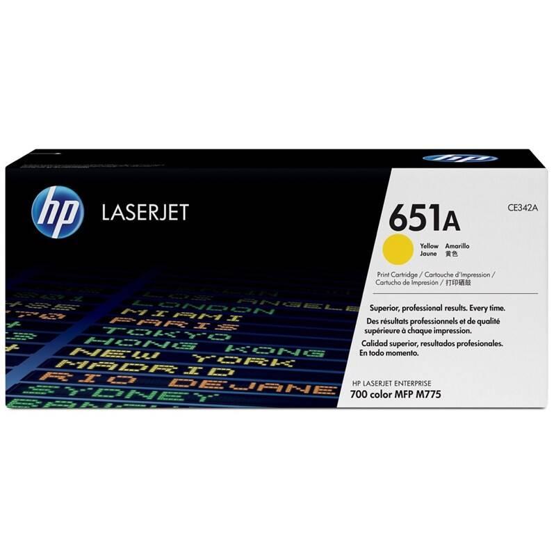 Toner HP 651A, 16000 stran žlutý