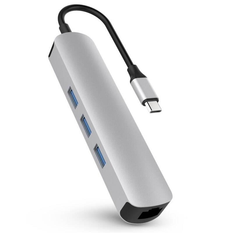 USB Hub HyperDrive 6-in-1 USB-C Hub 4K HDMI Output stříbrný