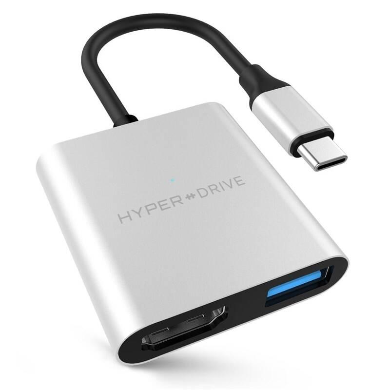 USB Hub HyperDrive 6-in-1 USB-C Hub 4K HDMI Output stříbrný, USB, Hub, HyperDrive, 6-in-1, USB-C, Hub, 4K, HDMI, Output, stříbrný