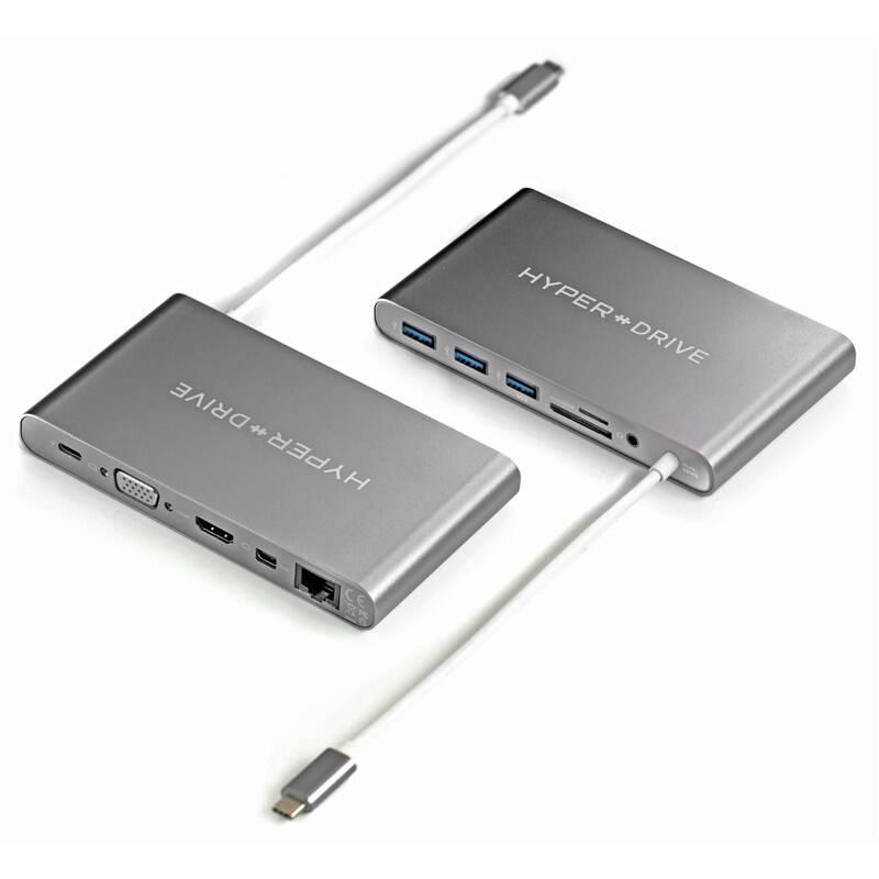 USB Hub HyperDrive Ultimate USB-C Hub šedý