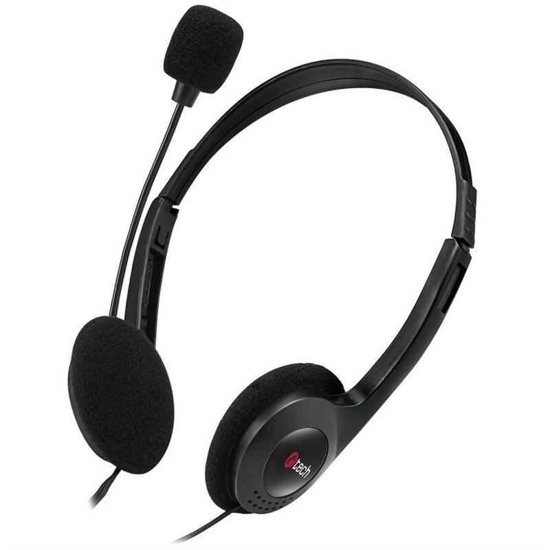 Headset C-Tech MHS-03E černý, Headset, C-Tech, MHS-03E, černý