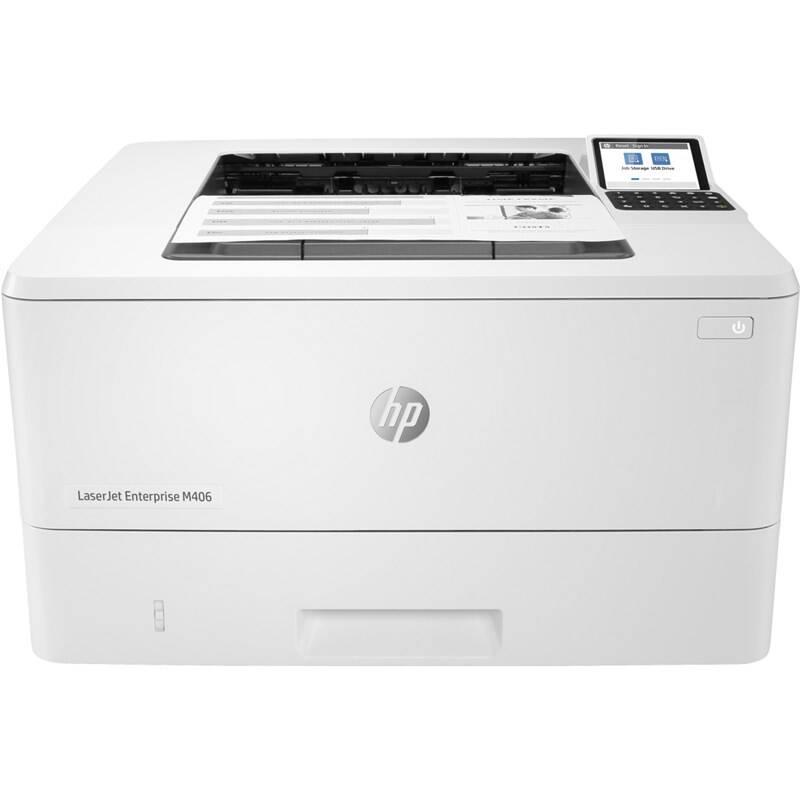 Tiskárna laserová HP LaserJet Enterprise M406dn bílý