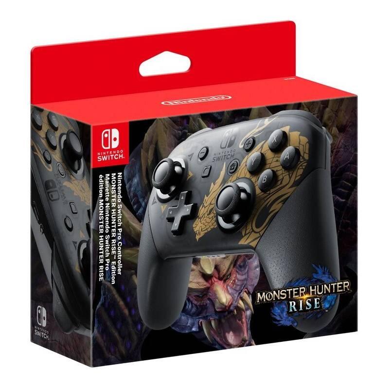 Gamepad Nintendo SWITCH Pro Controller Monster Hunter Rise Edition černý