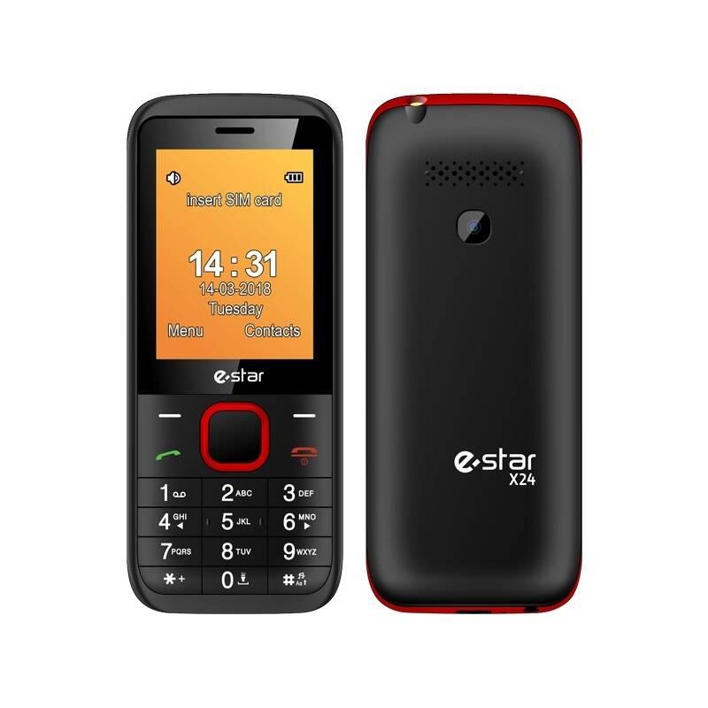 Mobilní telefon eStar X24 Dual Sim černý červený