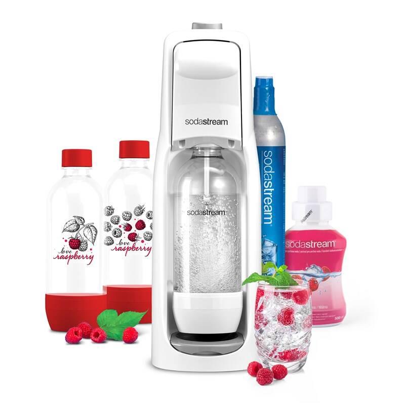 Výrobník sodové vody SodaStream Jet MegaPack Love Raspberry bílý