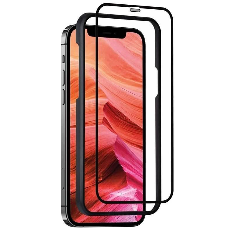 Tvrzené sklo FIXED 3D Full-Cover s aplikátorem na Apple iPhone 12 12 Pro černé