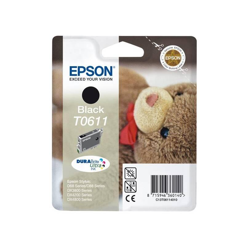 Inkoustová náplň Epson T0611, 8ml černá