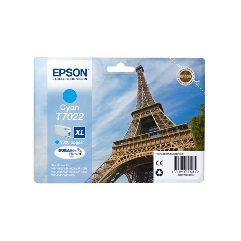 Inkoustová náplň Epson T70224010, 2000 stran - originální modrá