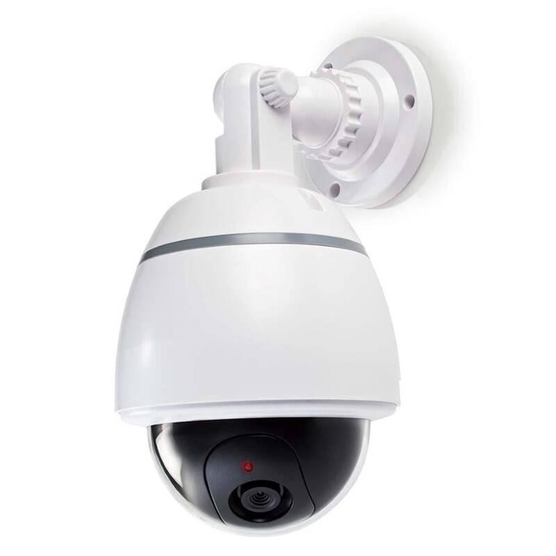 Maketa zabezpečovací kamery Nedis s blikající LED, dome, IP44, venkovní