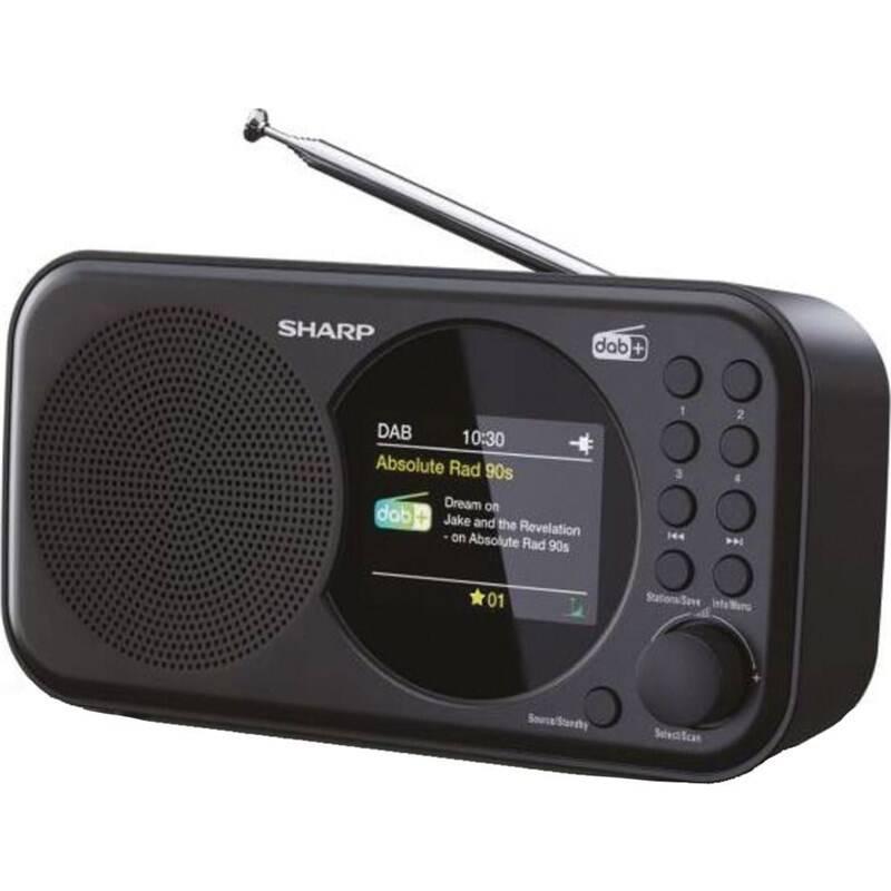 Radiopřijímač s DAB Sharp DR-P320 černý, Radiopřijímač, s, DAB, Sharp, DR-P320, černý