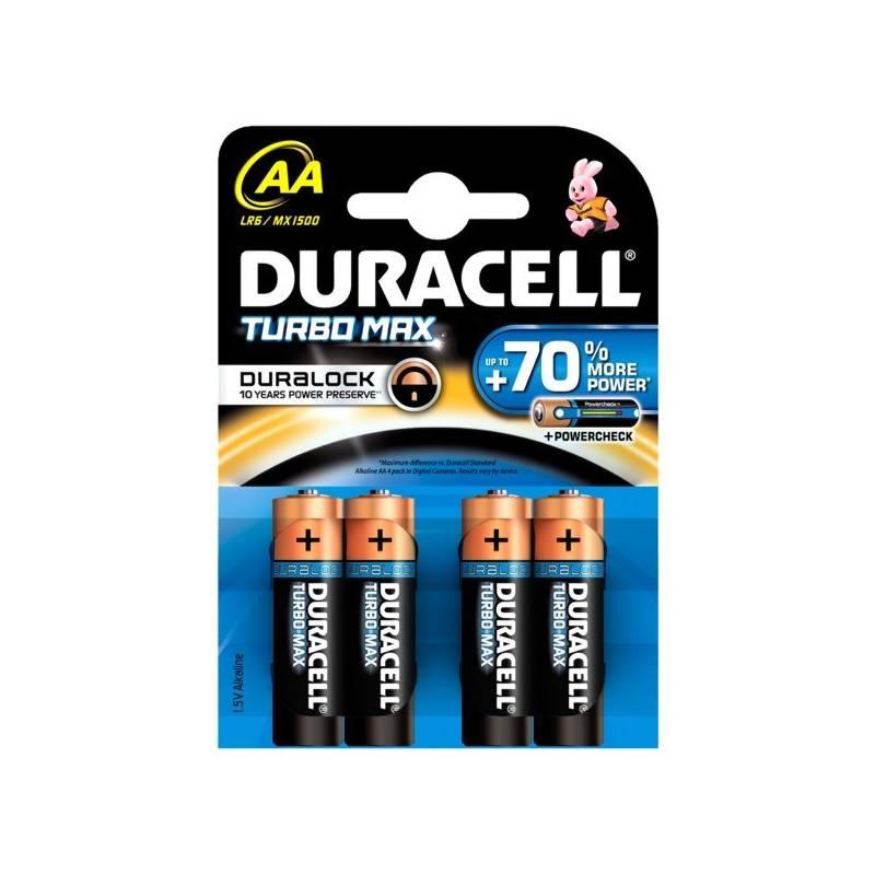 Baterie alkalická Duracell Turbo AA, 4ks, Baterie, alkalická, Duracell, Turbo, AA, 4ks
