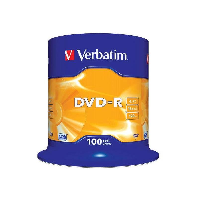Disk Verbatim DVD-R 4,7GB, 16x, 100cake, Disk, Verbatim, DVD-R, 4,7GB, 16x, 100cake