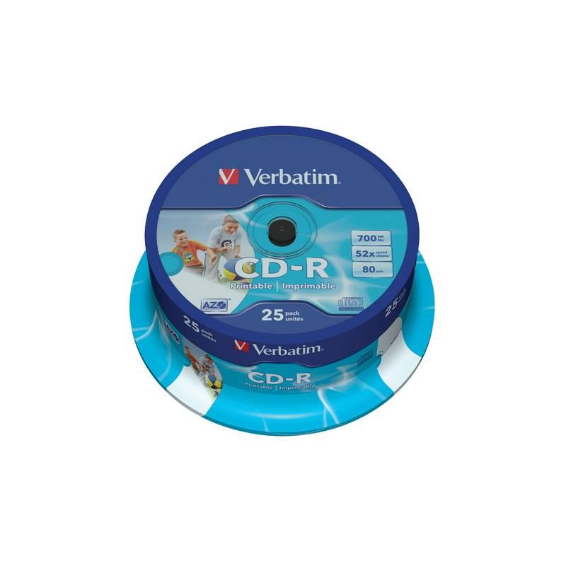 Disk Verbatim Printable CD-R DLP 700MB 80min, 52x, 25-cake