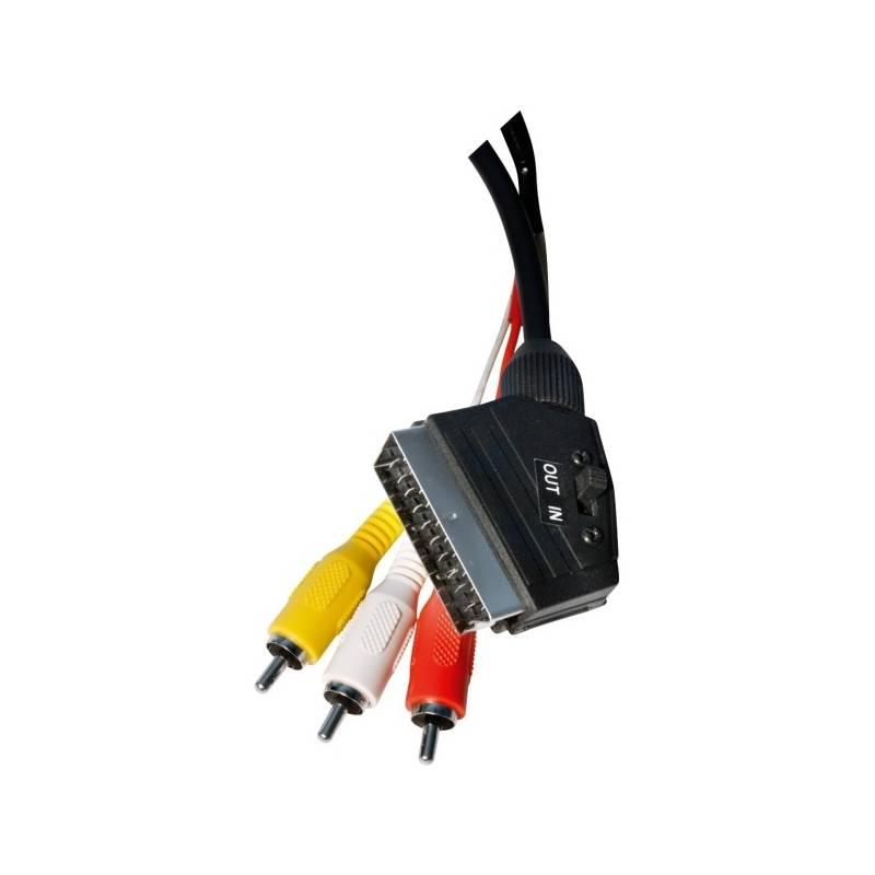 Kabel EMOS SCART 3x Cinch, 1,5m černý