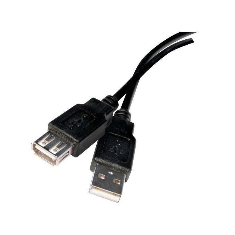 Kabel EMOS USB, 2m, prodlužovací černý