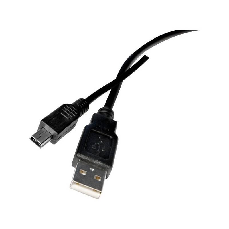 Kabel EMOS USB MiniUSB, 2m černý, Kabel, EMOS, USB, MiniUSB, 2m, černý