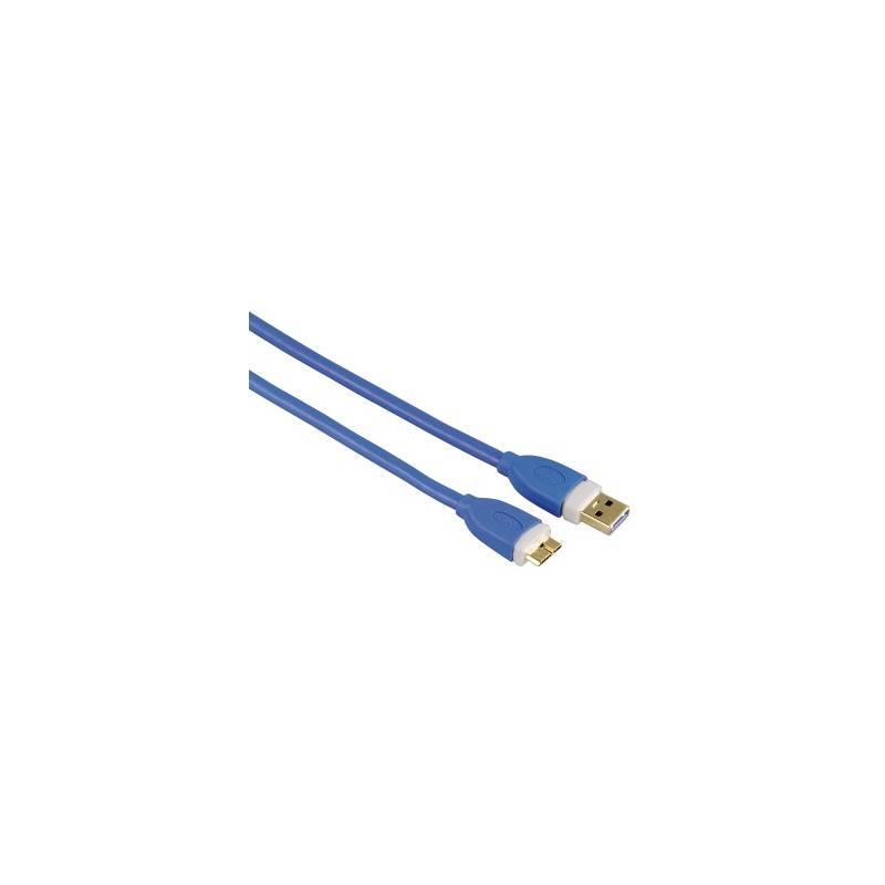 Kabel Hama MicroUSB, 1,8m modrý