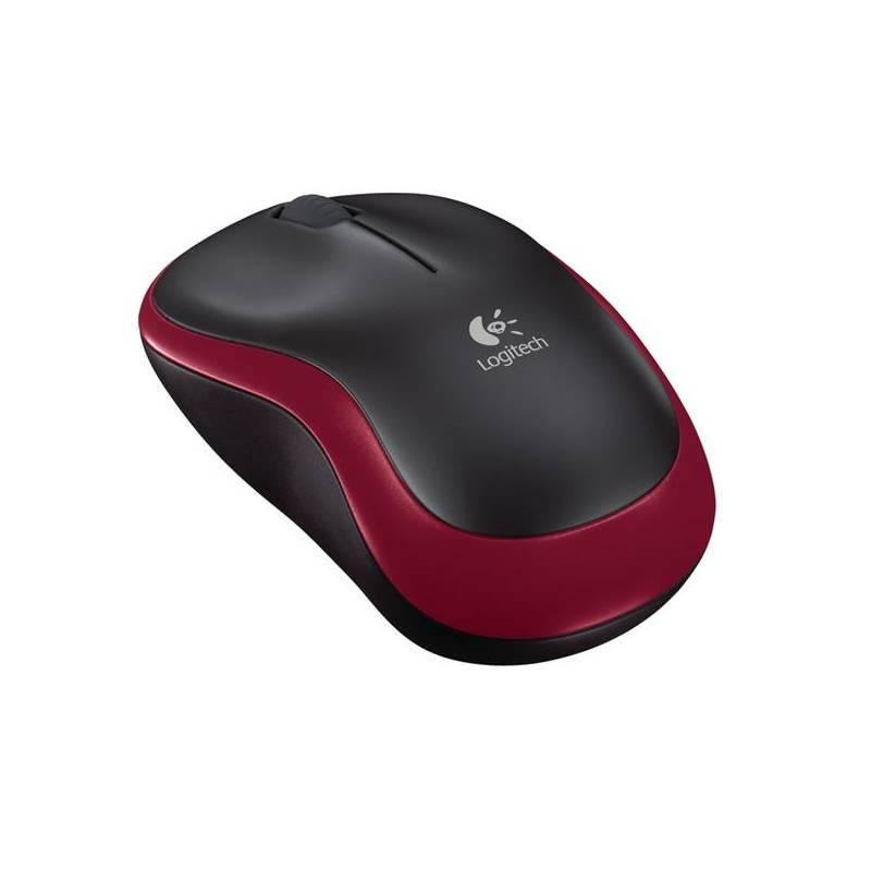 Myš Logitech Wireless Mouse M185 červená