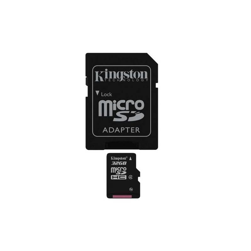 Paměťová karta Kingston MicroSDHC 32GB Class4 adapter