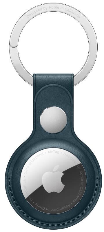 Apple AirTag kožená klíčenka - baltsky modrá