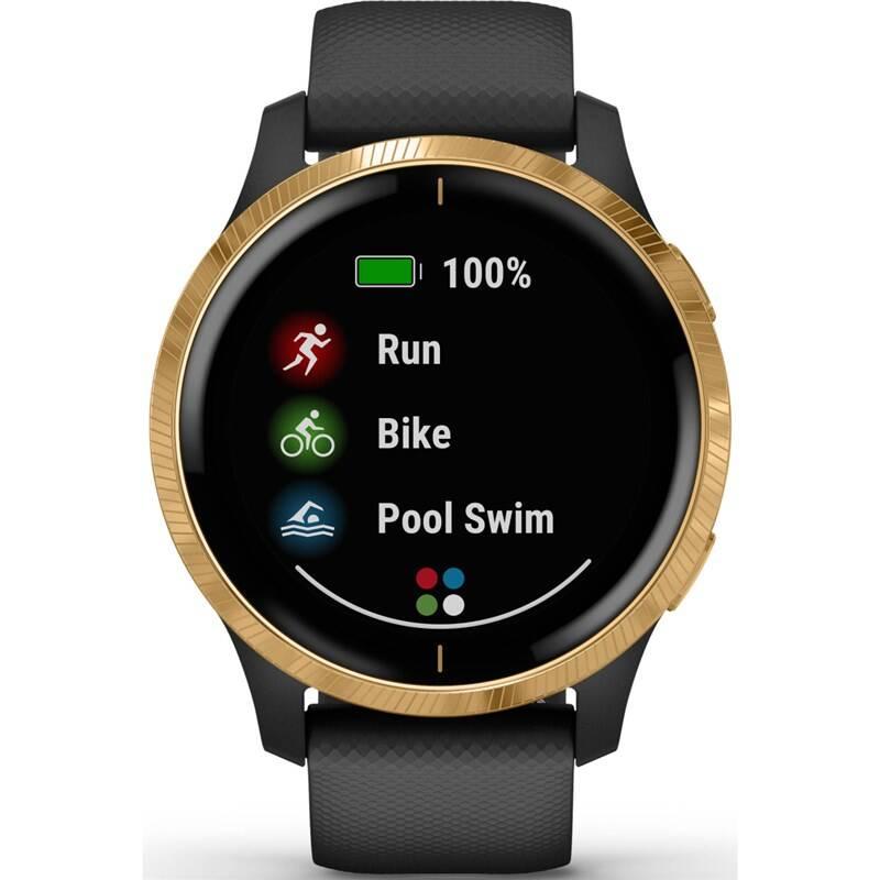 GPS hodinky Garmin Venu Gold Black