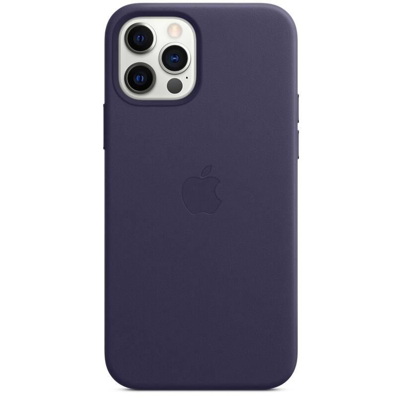 Kryt na mobil Apple Leather Case s MagSafe pro iPhone 12 a 12 Pro - temně fialový, Kryt, na, mobil, Apple, Leather, Case, s, MagSafe, pro, iPhone, 12, a, 12, Pro, temně, fialový