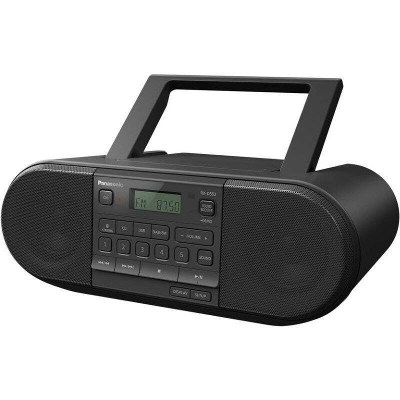 Radiopřijímač s CD Panasonic RX-D552E-K černý, Radiopřijímač, s, CD, Panasonic, RX-D552E-K, černý