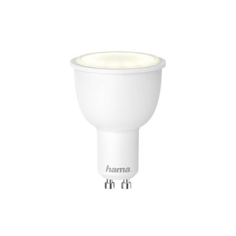 Chytrá žárovka Hama SMART WiFi LED, GU10, 4,5 W, bílá, stmívatelná