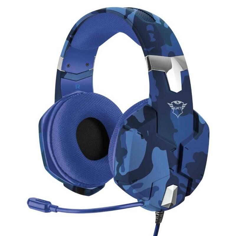 Headset Trust GXT 322B Carus - camo blue, Headset, Trust, GXT, 322B, Carus, camo, blue