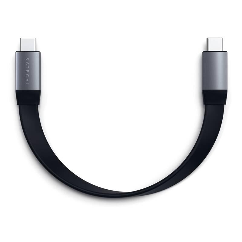 Kabel Satechi USB-C USB-C Flat, 24 cm šedý