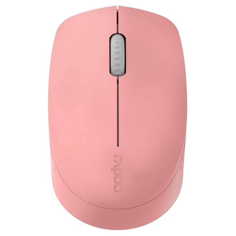 Myš Rapoo M100 růžová, Myš, Rapoo, M100, růžová