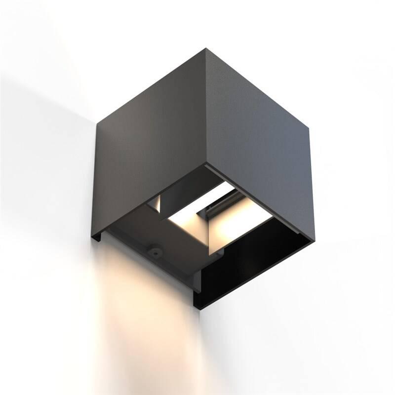 Nástěnné svítidlo Hama SMART WiFi, čtvercové, 10 cm, IP44 černé