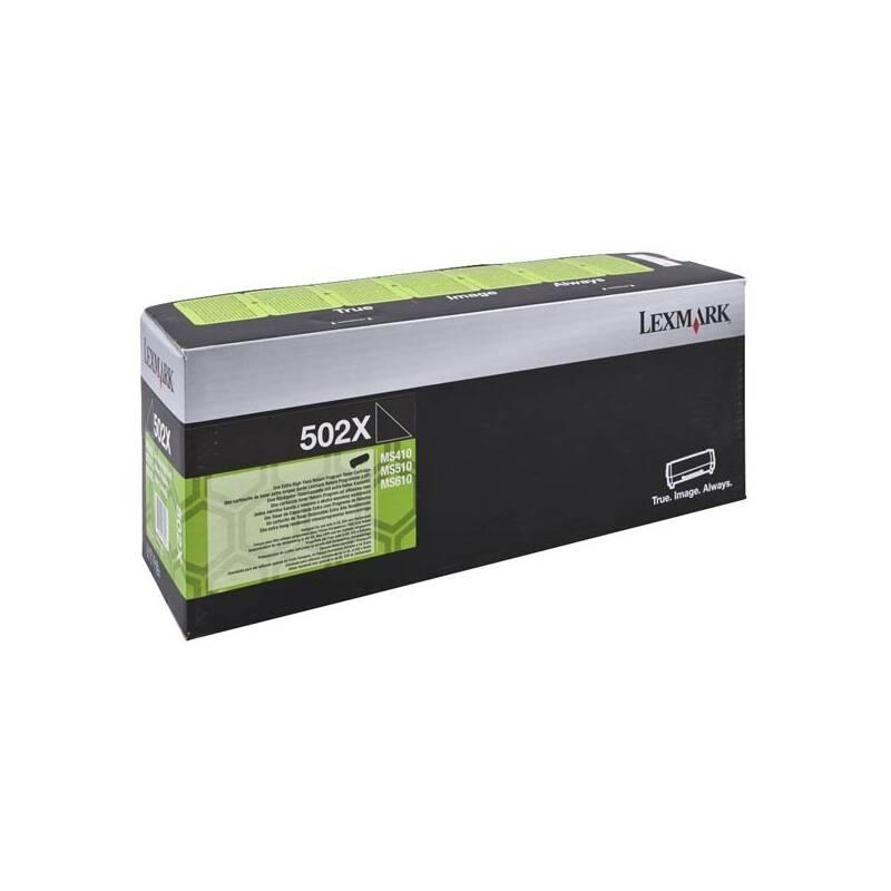 Toner Lexmark 50F2X00, 10000 stran, 502X, pro MS410D, 410DN, 510DN, 610DE, 610DN, černý
