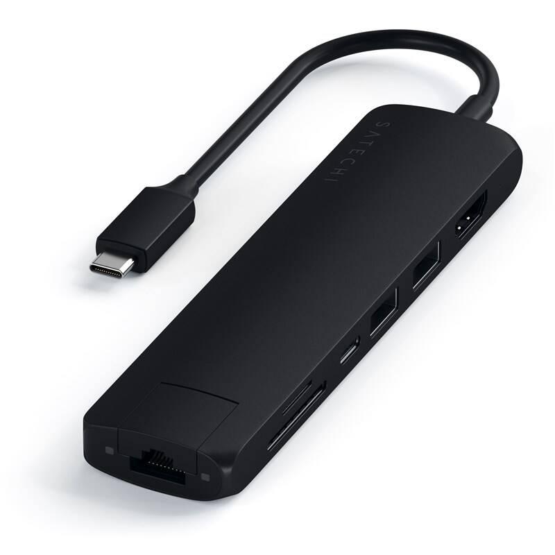 USB Hub Satechi USB-C Slim Multiport černý, USB, Hub, Satechi, USB-C, Slim, Multiport, černý