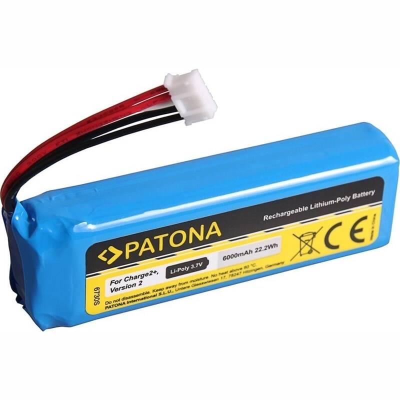 Baterie PATONA pro reproduktor JBL Charge 2 Charge 3 6000mAh 3,7V Li-Pol modrá