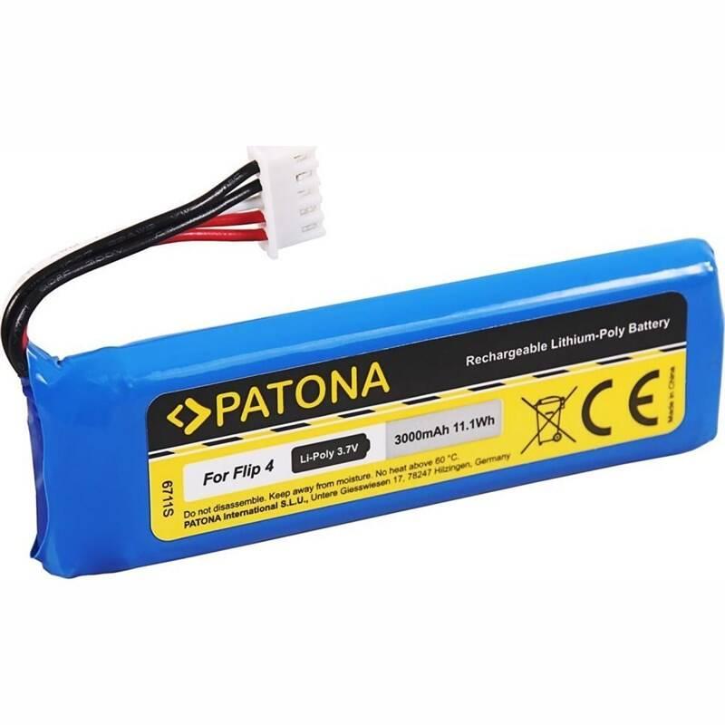 Baterie PATONA pro reproduktor JBL Flip 4 3000mAh 3,7V Li-Pol GSP872693 01 modrá