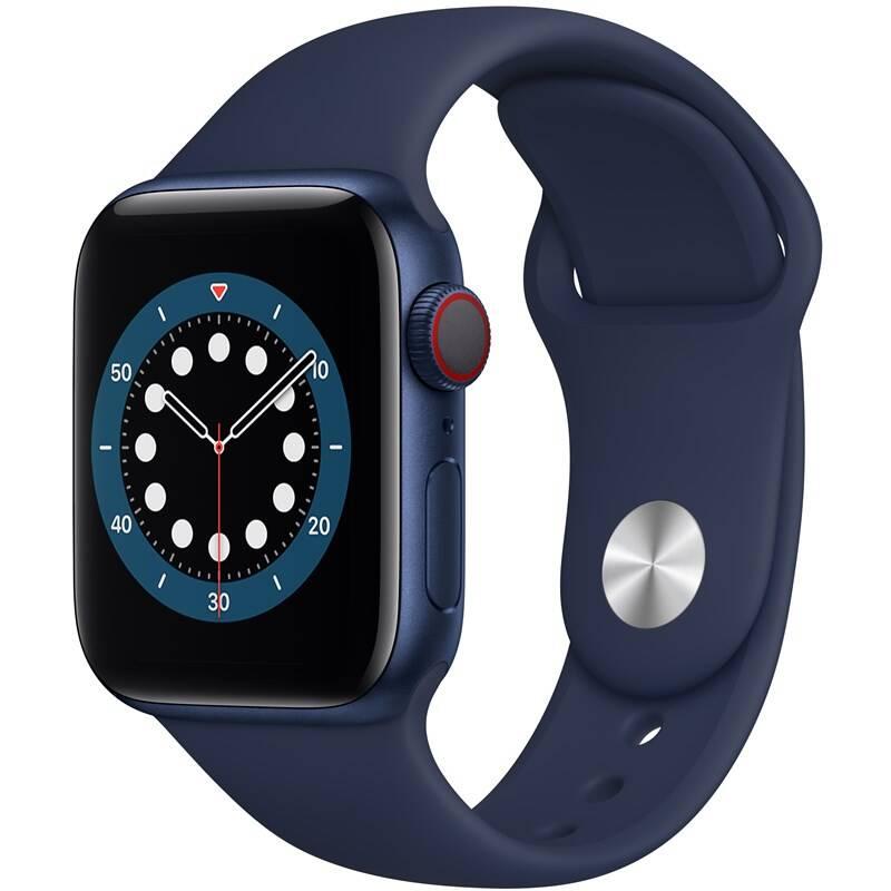 Chytré hodinky Apple Watch Series 6 GPS Cellular, 40mm pouzdro z modrého hliníku - námořnicky tmavomodrý sportovní náramek