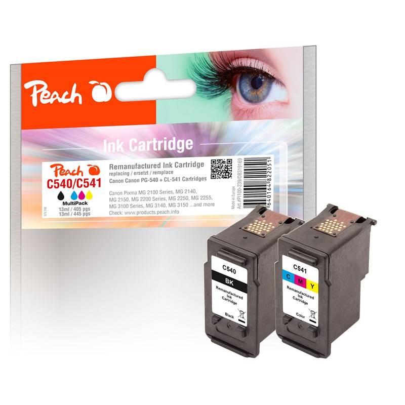 Inkoustová náplň Peach Canon PG-540 CL-541, MultiPack, 3x17 ml CMYK, Inkoustová, náplň, Peach, Canon, PG-540, CL-541, MultiPack, 3x17, ml, CMYK