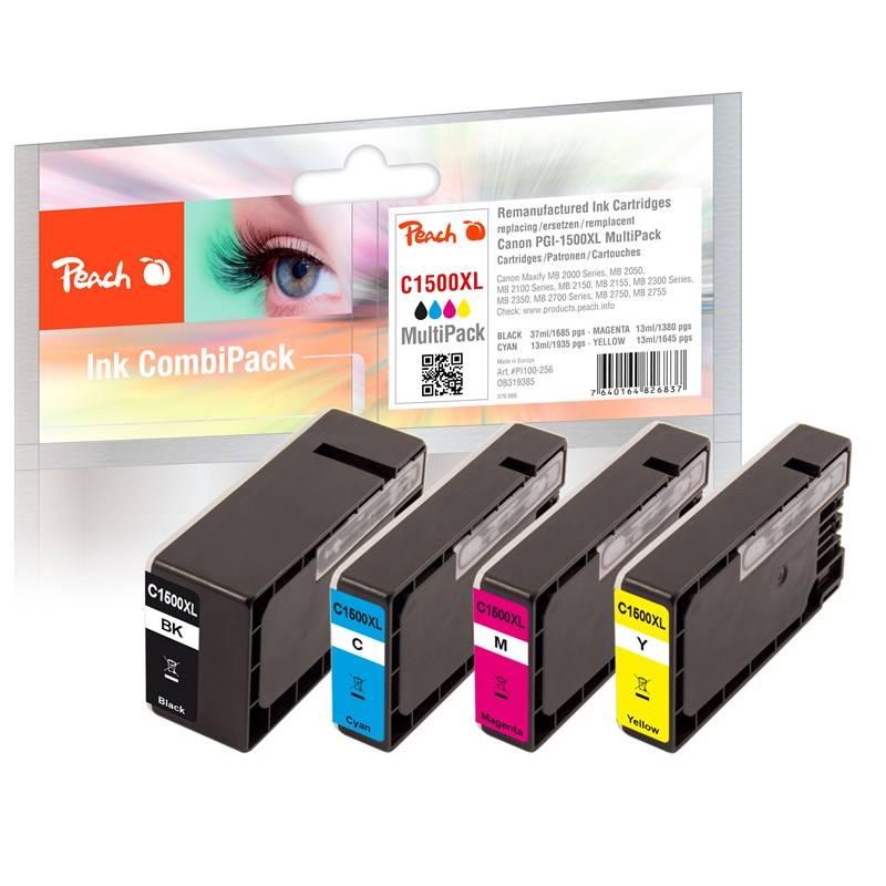 Inkoustová náplň Peach Canon PGI-1500XL, CombiPack, 1x37 3x13 ml CMYK